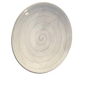 Food Network Swirl Pattern Dinner Plate - White and Beige